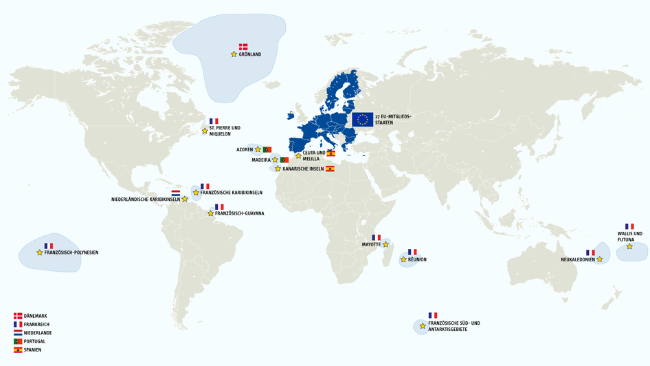 Karte EU Überseegebiete